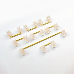 Ouro chapeado pcb montado estabilizadores 6.25u 2u 61 87 104 108 chaves teclado mecânico personalizado placa satélite mx interruptor