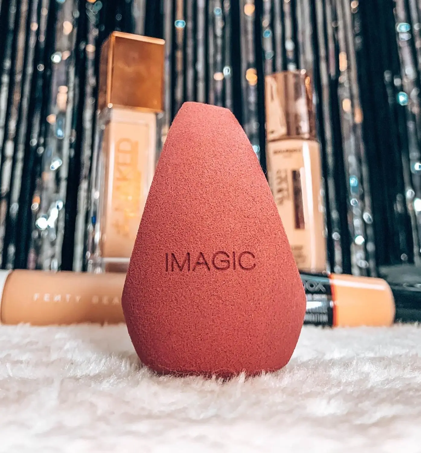 IMAGIC 10 Pack Makeup Mixer Soft Water Sponge Puff Professional Makeup Puff Sponge for Makeup Get bigger Combination packages