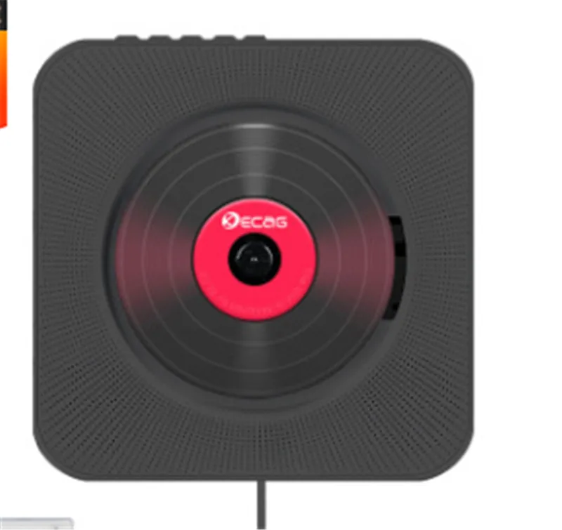 Черный Домашняя стереосистема Настенный CD плеер fm-радио Bluetooth MP3 музыкальный плеер дистанционное управление - Цвет: Черный