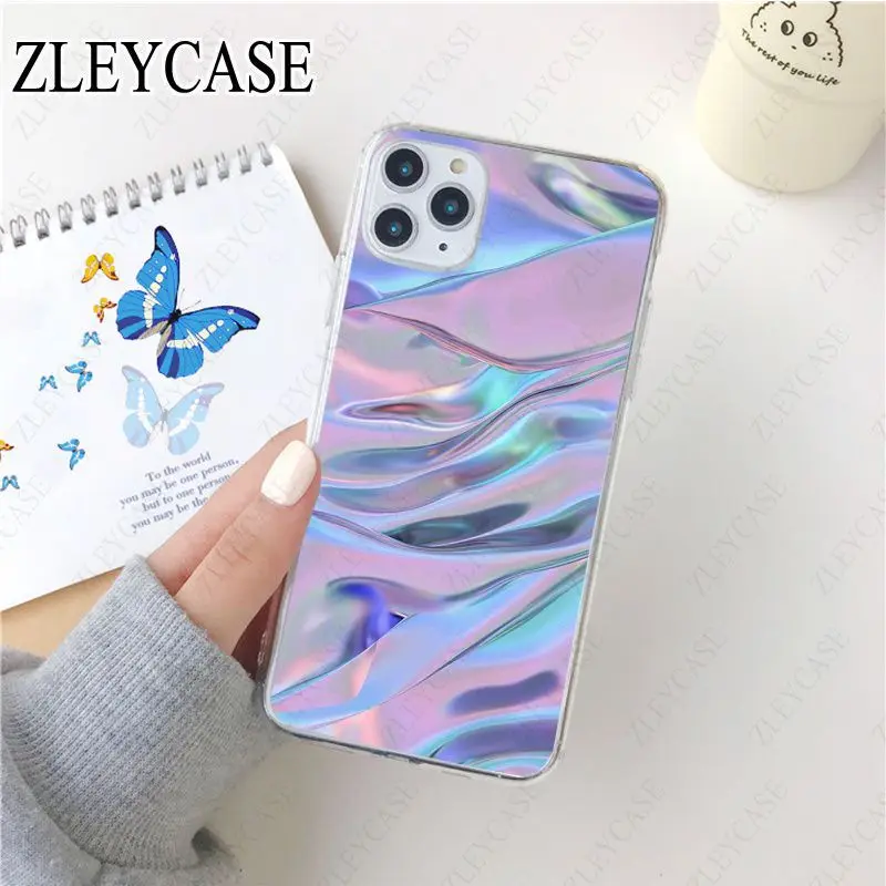 Glitter Iridescent Holographic Blue pink Color