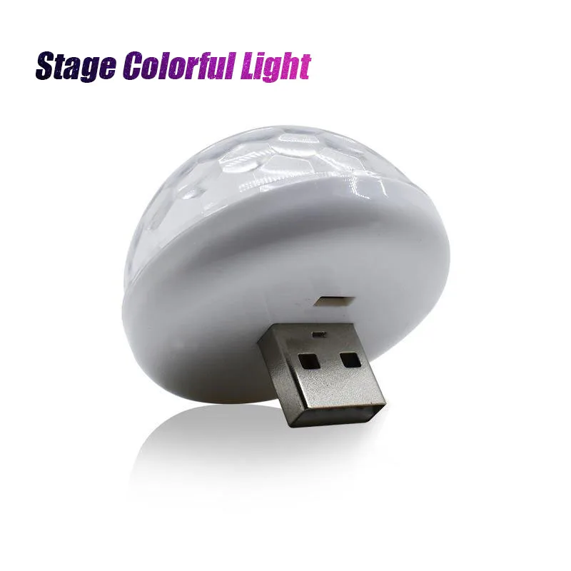 

MeterMall Mini USB Charge Sound-controlled RGB Magic Ball Lamp Car DJ Stage Colorful Light