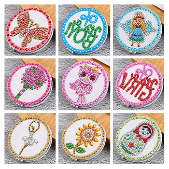 

Folding Mini Makeup Mirror DIY Special Shaped Diamond Painting Ultra-thin Makeup Mirror Double-sided drill Handmade Girl Gifts
