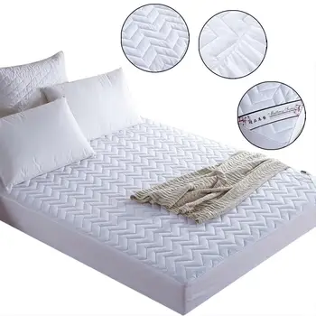 

Printing Bed Mattress Cover Waterproof Mattress Protector Pad Fitted Sheet Separated Water Bed Linens With Elastic Stuffed Cover