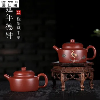

Explosion Yixing Ore Da Hong Pao Teapot Famous Manual De Clock Mud Painted Teapot