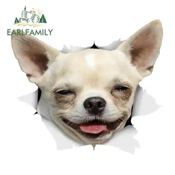 

EARLFAMILY 13cm x 11.5cm For Dog Cartoon Car Stickers DIY Decal Personality Creative Funny Occlusion Scratch Decoration