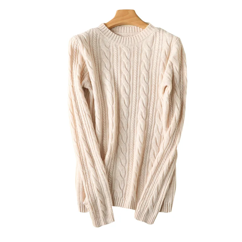 2020 модная женская трикотажная рубашка с круглым вырезом кашемировый свитер из