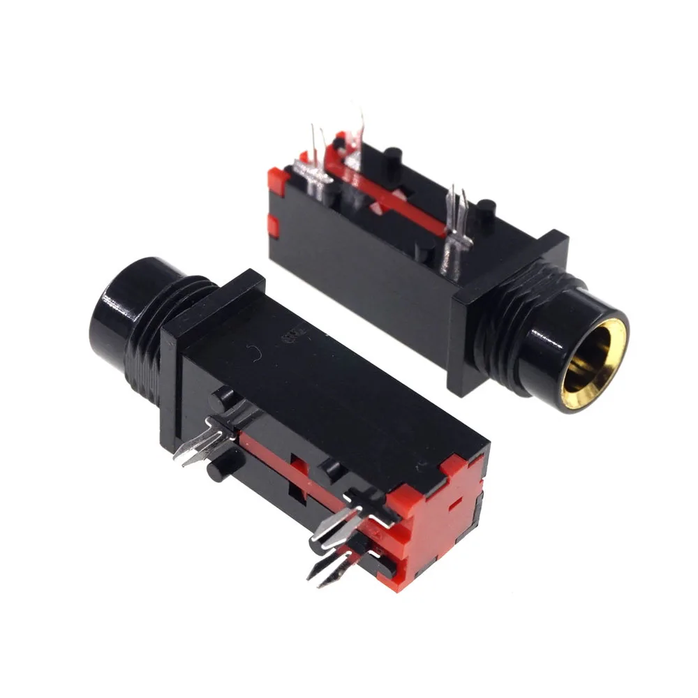 100PCS 11pin 1 8 3 5mm jack Stereo Headphones Socket With switch PCB Mount 317A