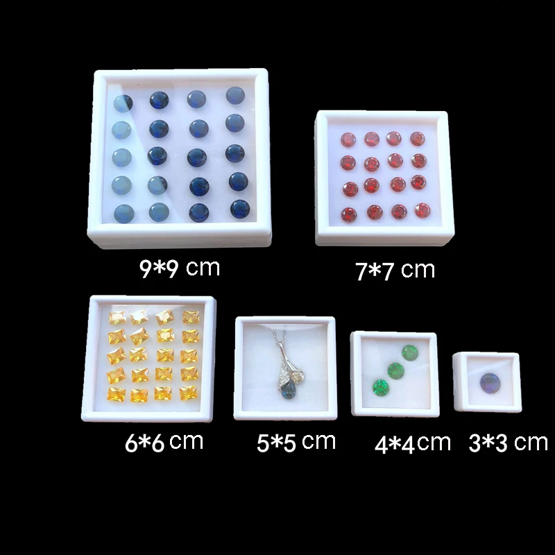 Diamonds gemstone box Jewelry packaging case gem storage boxes jewellery organizer for  ring beads pandora charms pendnat holder