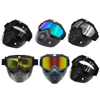 

2020 New Protected Motorcycle Shark Helmet Goggles Motocross Helmet Glasses Retro Windproof Open face Helmets Goggles Mask