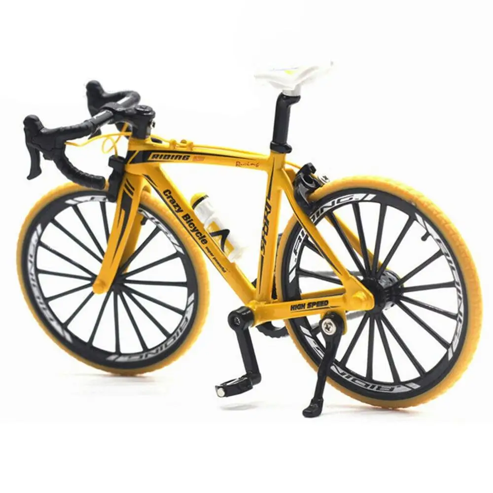 1:10 масштаб сплав литья под давлением металлический велосипед дорожный велосипед Модель велосипедные игрушки для детей Подарки Игрушки транспортные средства для детей - Цвет: Yellow