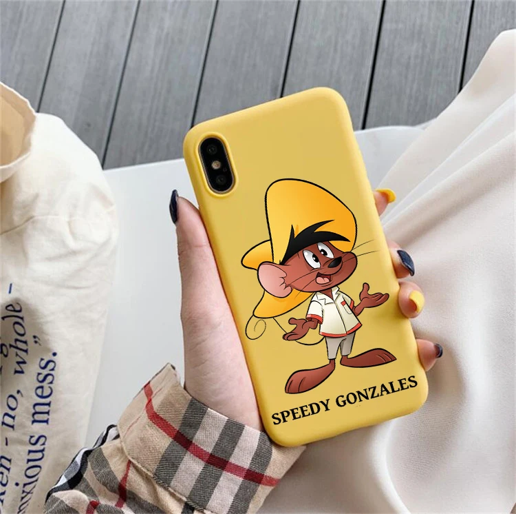 Bugs Bunny TweetyBird Даффи Дак Looney Tunes чехол для iPhone 6 7 6plus X XR XSMAX 11 роскошный цветной Мягкий силиконовый чехол для телефона - Цвет: HHSR-22992