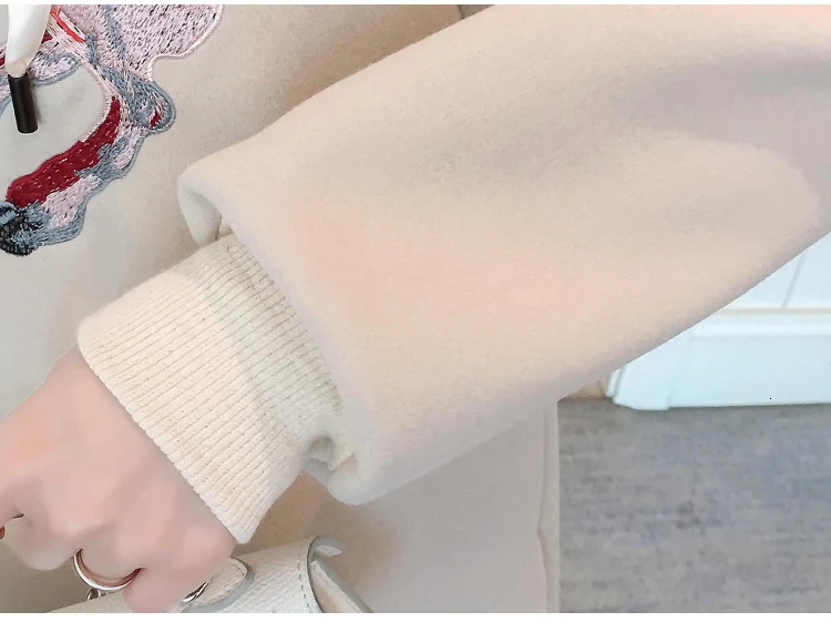 Pregnant Woman Woolen Embroidery Who breastfeeding women Dress Thickening Keep Warm Postpartum Nurse Lactation Dress maternity