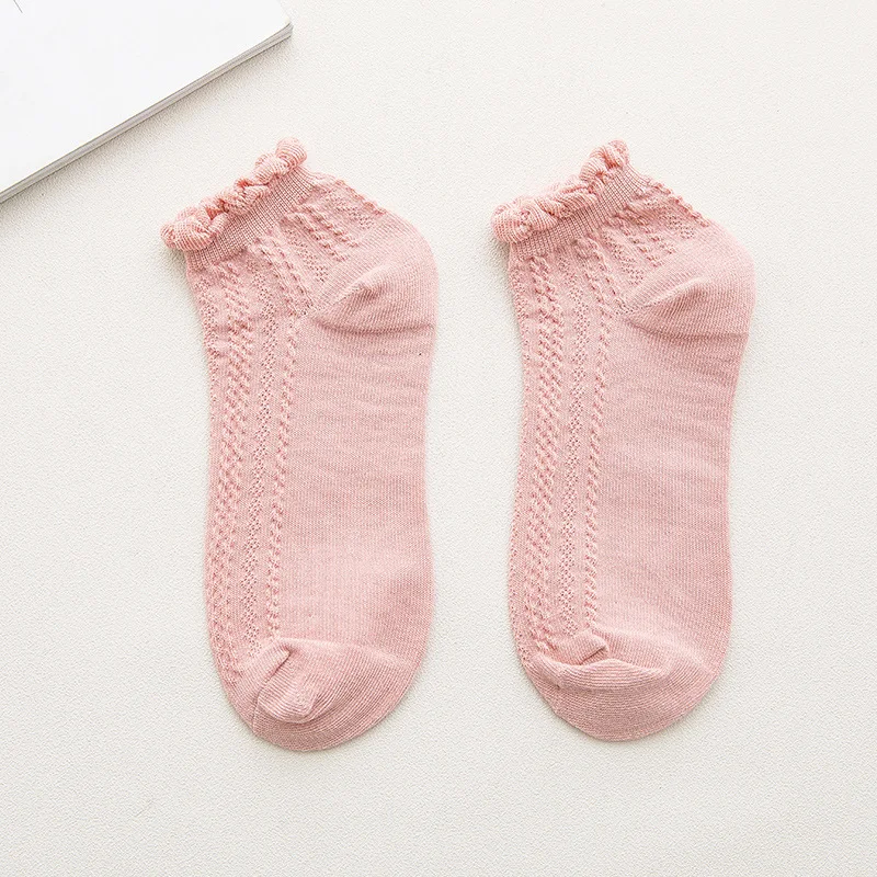Модные мягкие хлопковые женские носки с кружевными оборками, высокое качество, весна-лето, милые носки, милые носки принцессы, уютные милые носки с оборками - Цвет: F