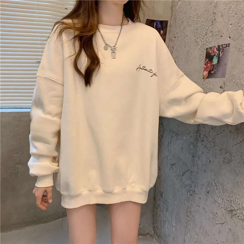 PX3372 Mid-length plus velvet Sweatshirts women
