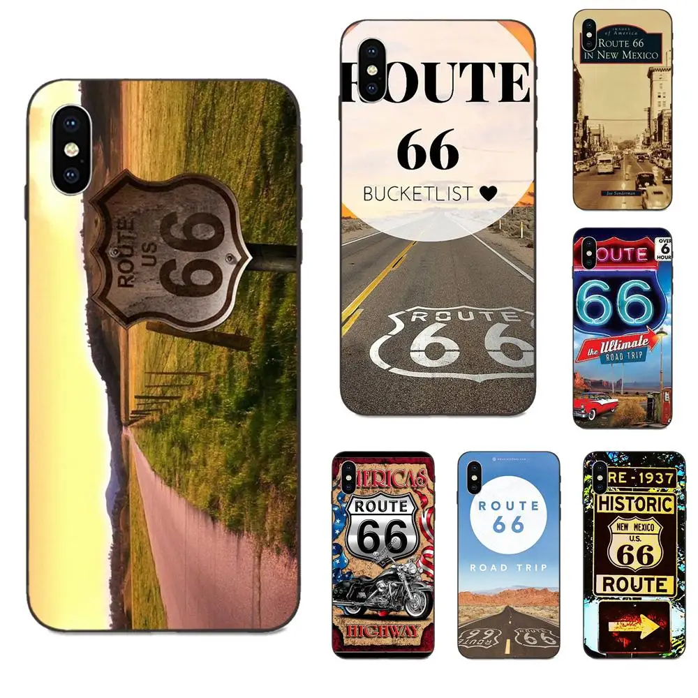 

Route 66 Automotive Motorcycle Soft TPU Phone Cover Case For Xiaomi Redmi Note 3 3S 4 4A 4X 5 5A 6 6A 7 7A K20 Plus Pro S2 Y2 Y3