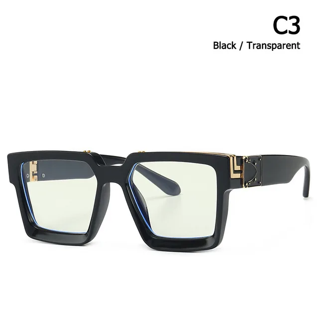DPZ Новая мода Роскошные Дизайнерские мужские Квадратные Солнцезащитные очки женские винтажные очки крутые солнцезащитные очки de sol UV400 - Цвет линз: 86229 C3
