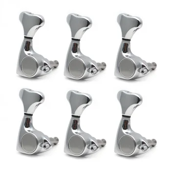 

6 pcs Straight Fish Tail Sealed Tuning Pegs Tuner Machine Heads for Acoustic Electric Guitar Guitar Parts Chrome