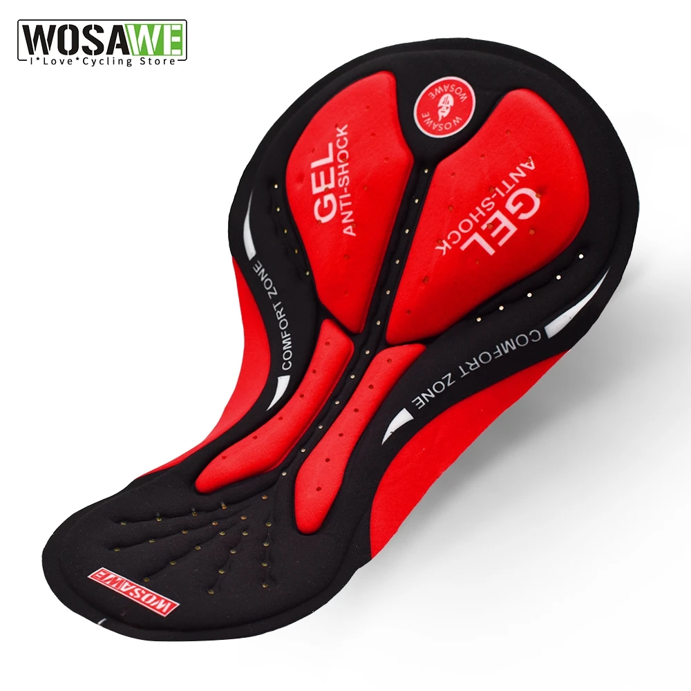 Cycling Underwear Padded Cushion Bike MTB Wosawe Men Women Road 3d-Gel-Pad DIY Breathable