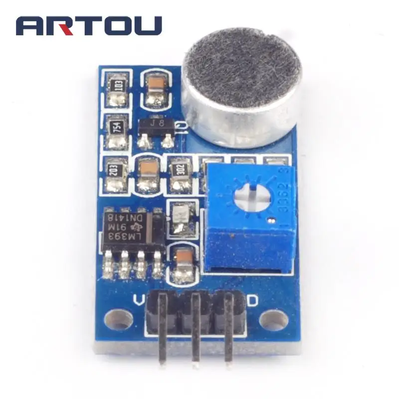Микрофонный модуль датчика обнаружения звука для умного автомобиля|sensor module|sound