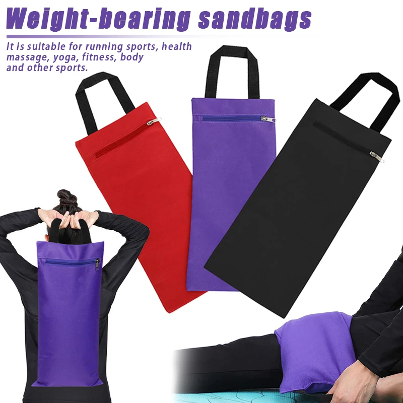 Unfilled Weight bearing Sandbag Zippered Yoga Arm Bag Sports Fitness