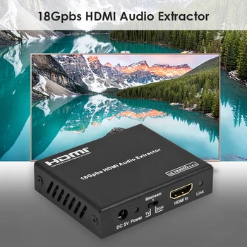 

18Gpbs HDMI Audio Extractor HDMI to Digital SPDIF L/R Analog Converter Adapter for Office Caring Computer Supplies