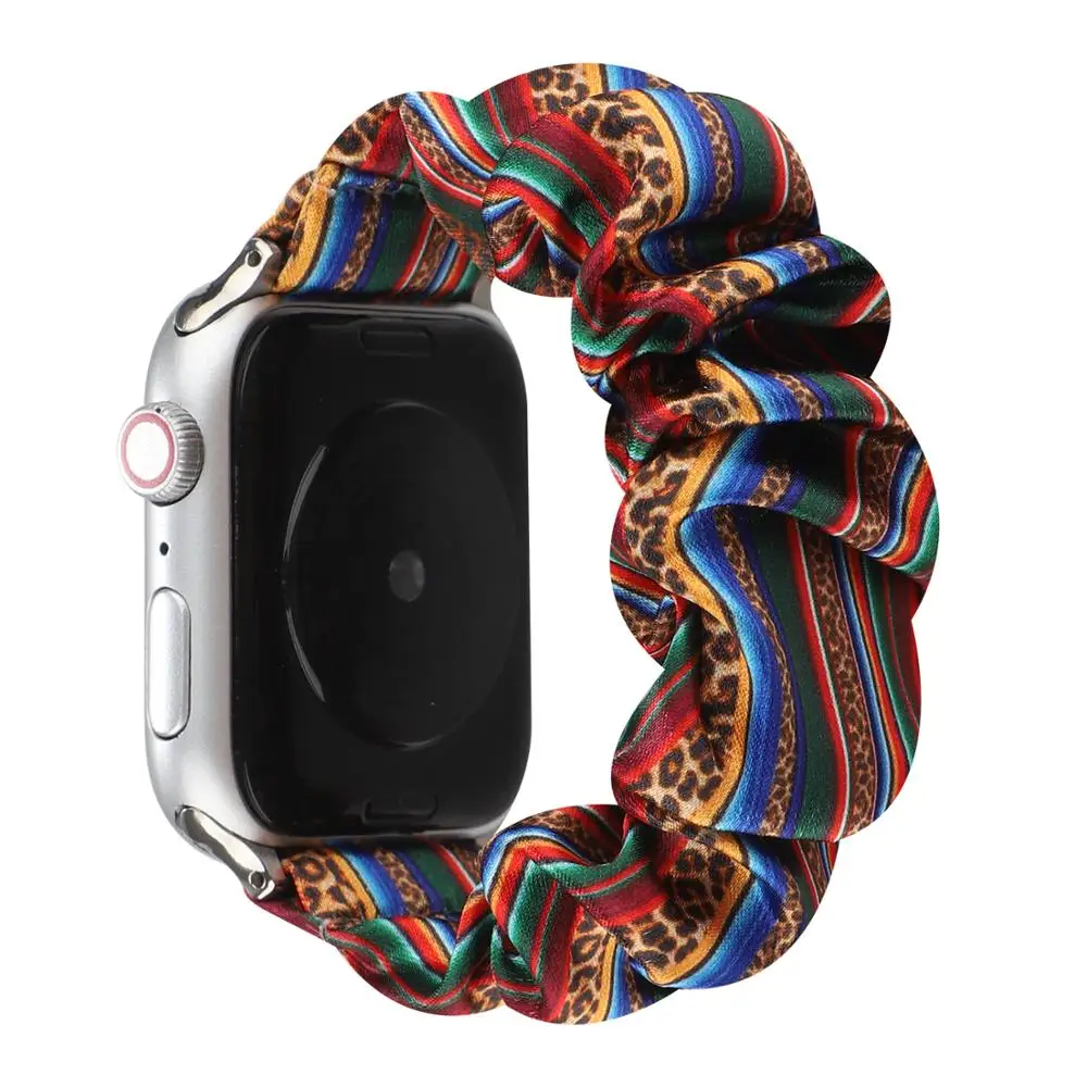 

Vintage Fabric Band for Apple Watch Series 5 4 3 2 1 38mm 40mm 42mm 44mm Scrunchie iwatch Strap Wrist Belt.