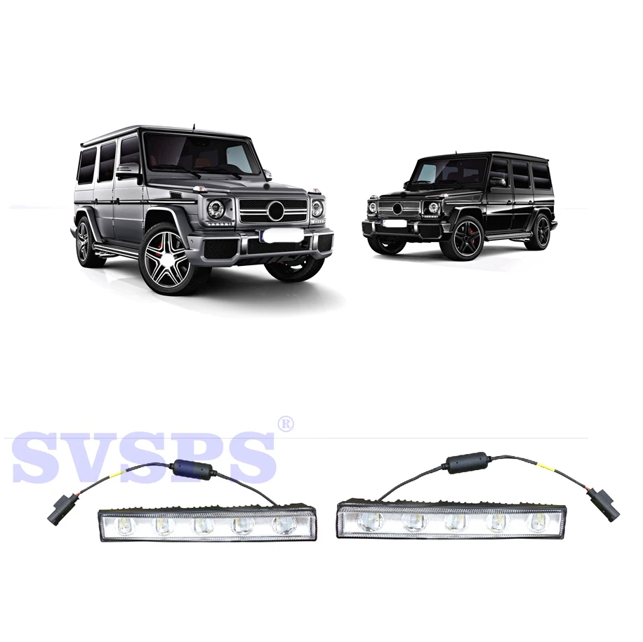 Автозапчасти для тюнинга 2 цвета светодиодные лампы DRL подходит Mercedes Benz G class G500 G350