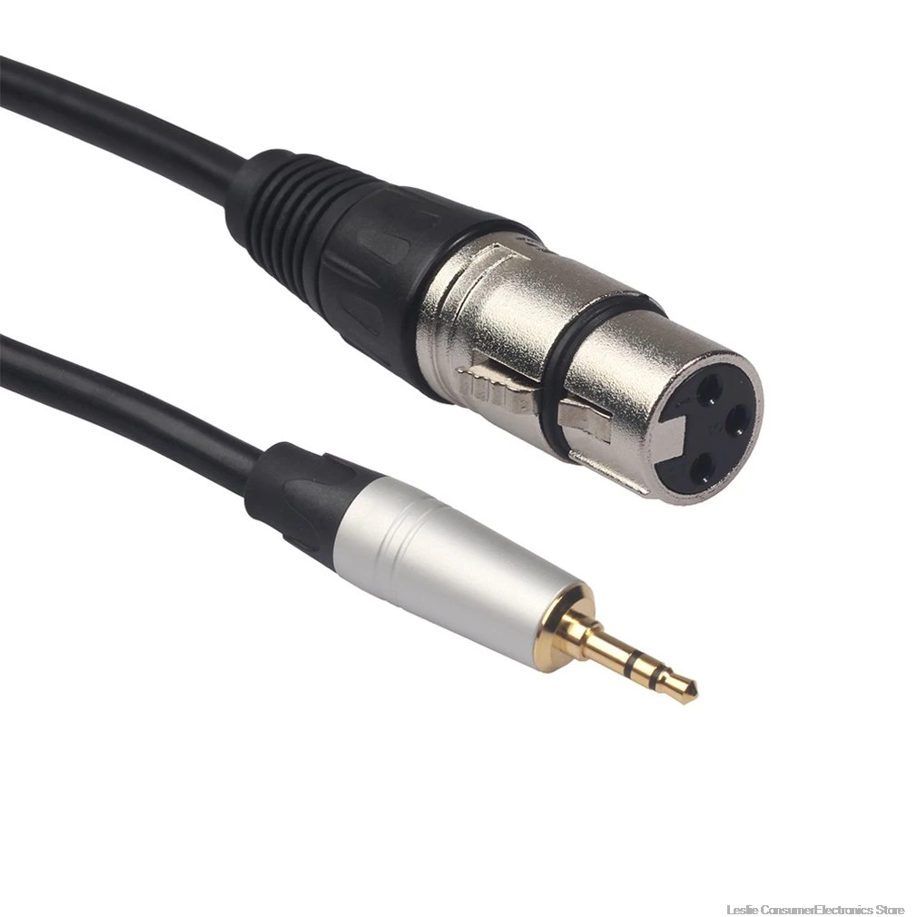 XLR 3Pin Женский 3,5 мм 1/" TRS мужской металлический разъем аудио кабель-адаптер 0,3 м дропшиппинг Горячий