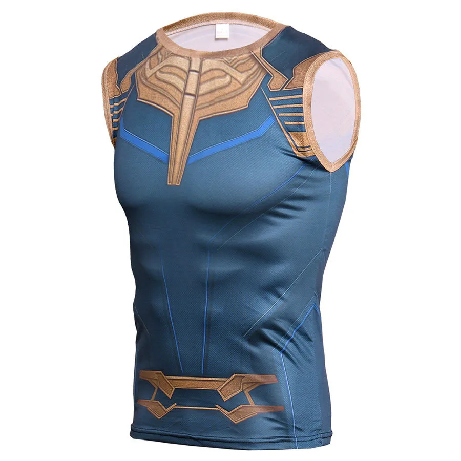 

2019 Gym Tank Top Running Vest Men Quick Dry Compression Tights Fitness Sleeveless Sport Shirt Workout Sportswear Running Vests