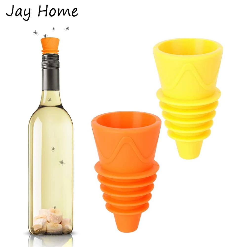 

Kitchen Flies Trap Funnel Flexible Silicone Fruit Fly Trap Pest Fly Catcher Killer Reusable Flytrap Insects Trapping Funnel Tool