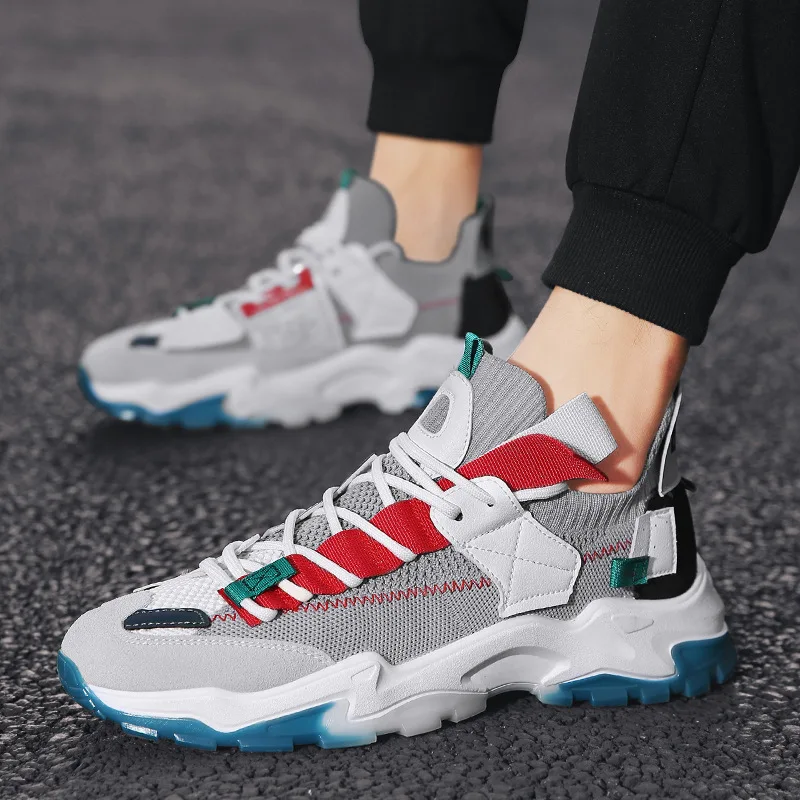 

Men's Sneakers 2021 Colorful Fashion Men Casual Trainers Breathable Mesh Jelly Platform Men Sock Sneakers