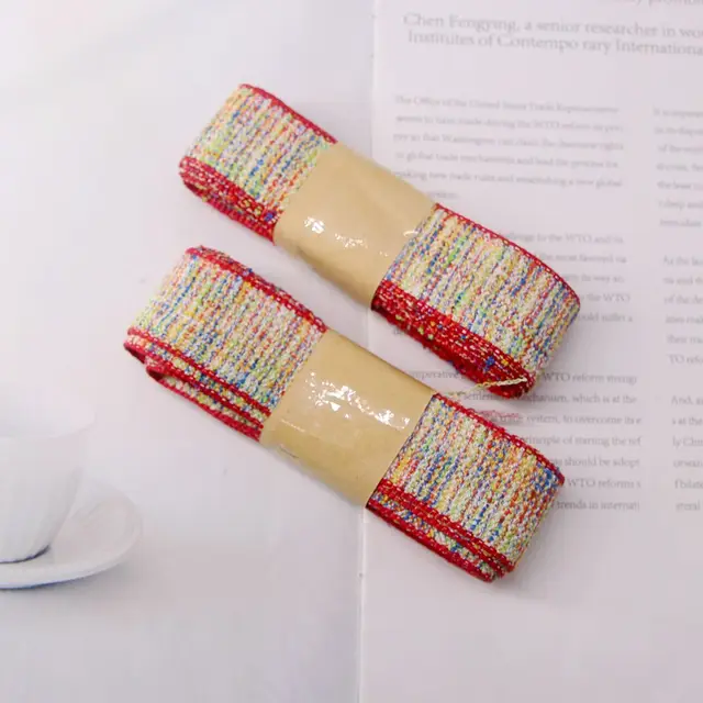 2.5cm Pattern Dress Tie Christmas Ribbon DIY Gift Wrapping Wedding Decoration Hair Accessories Bowknot Hand-Sewn Process Red