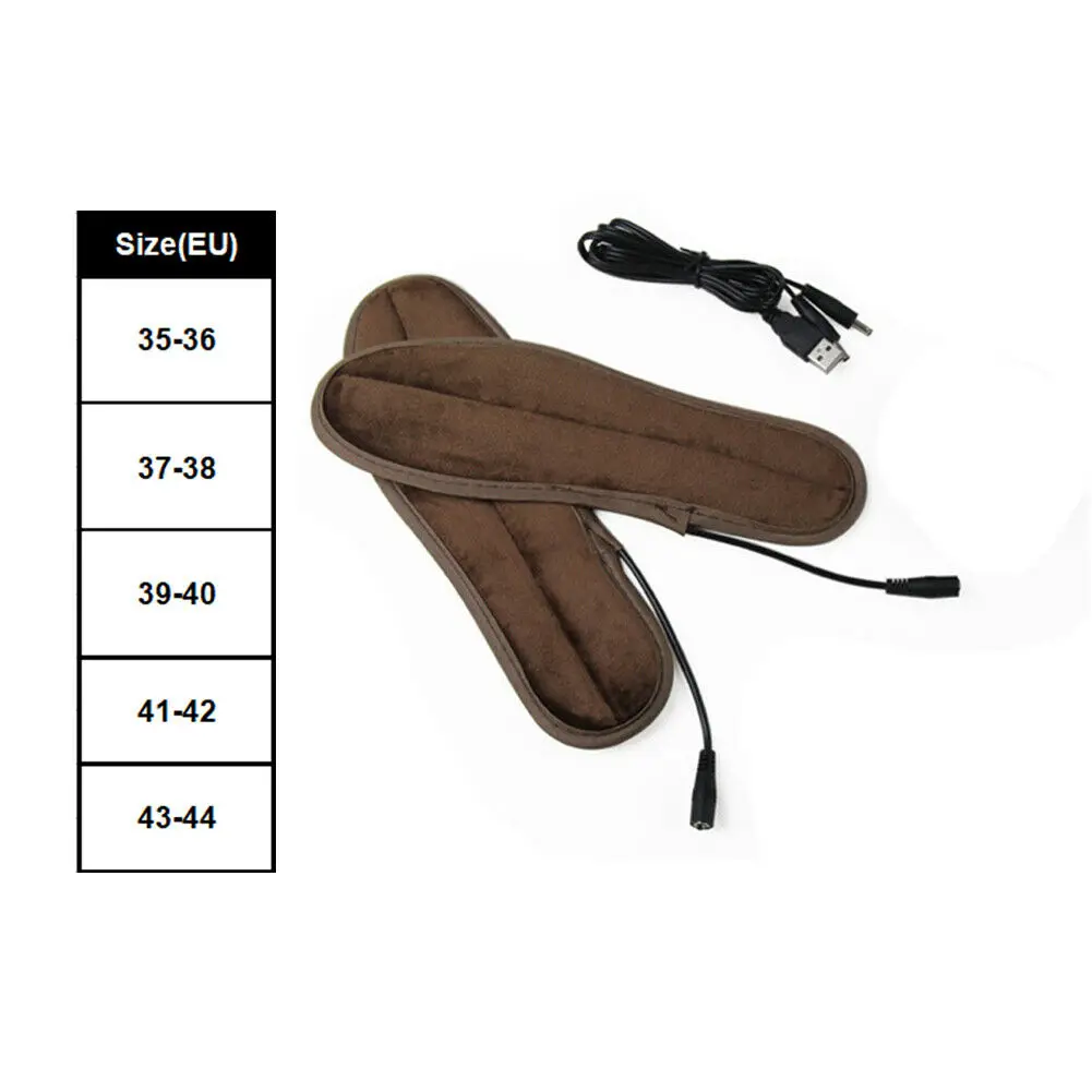 USB стельки с подогревом, электрические подушечки, Зимние гетры для ног, обувь, нагреватель, стельки plantillas para los pies J9