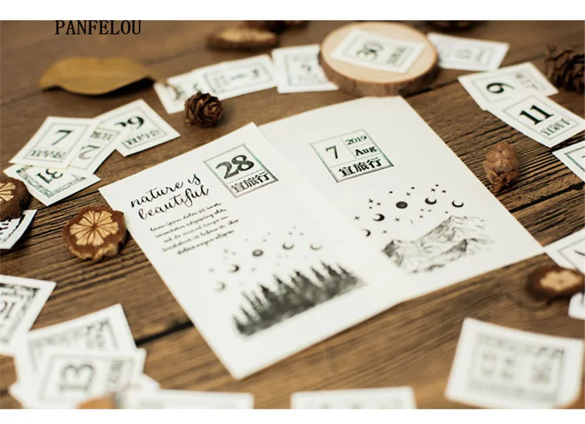 PANFELOU 20x15 Month and week Transparent Silicone Rubber Clear Stamps Scrapbooking/DIY Christmas New Year wedding