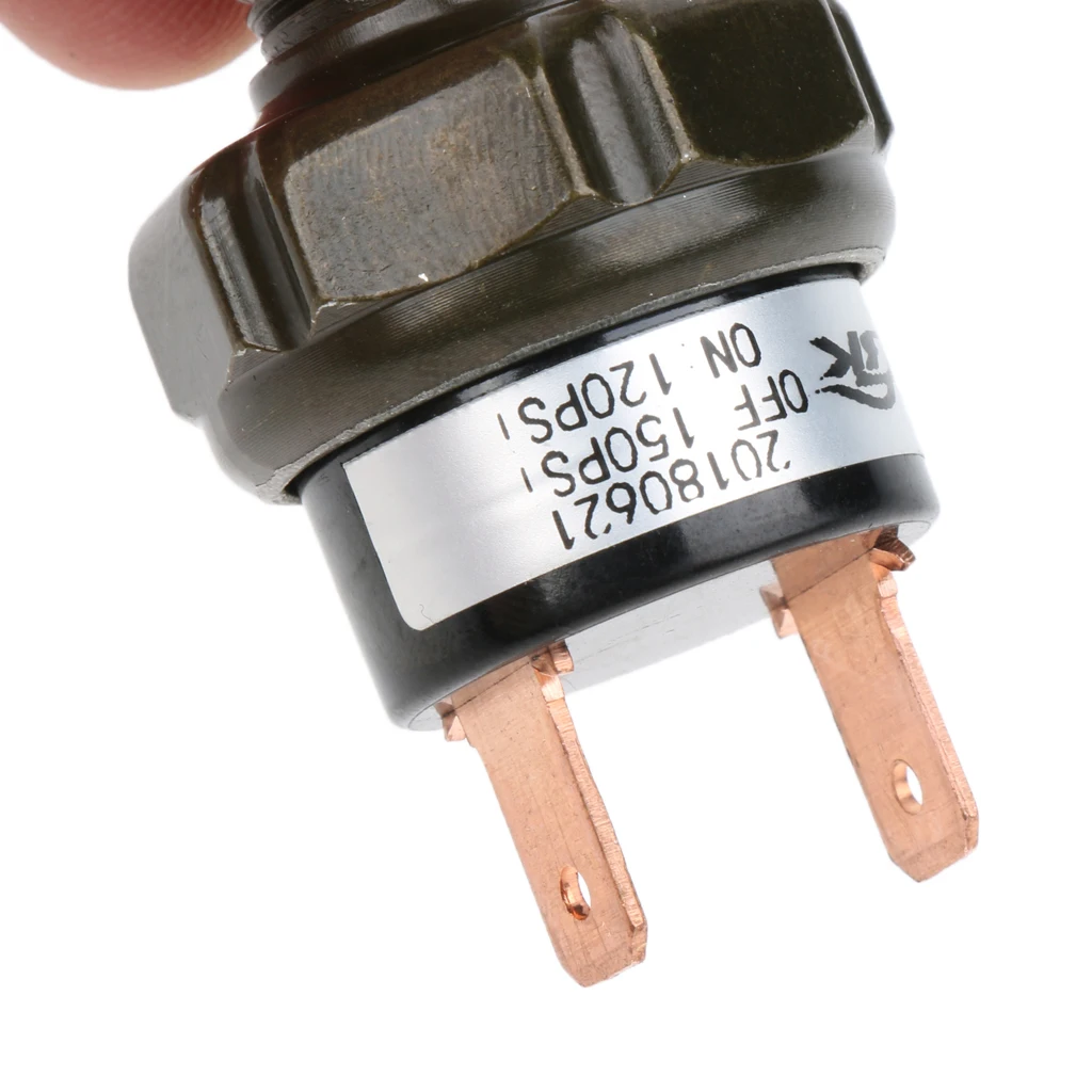 2PCS Automatic Air Pressure Switch Tank Mount Type Thread 1/4'' NPT 12V for Train/Horn