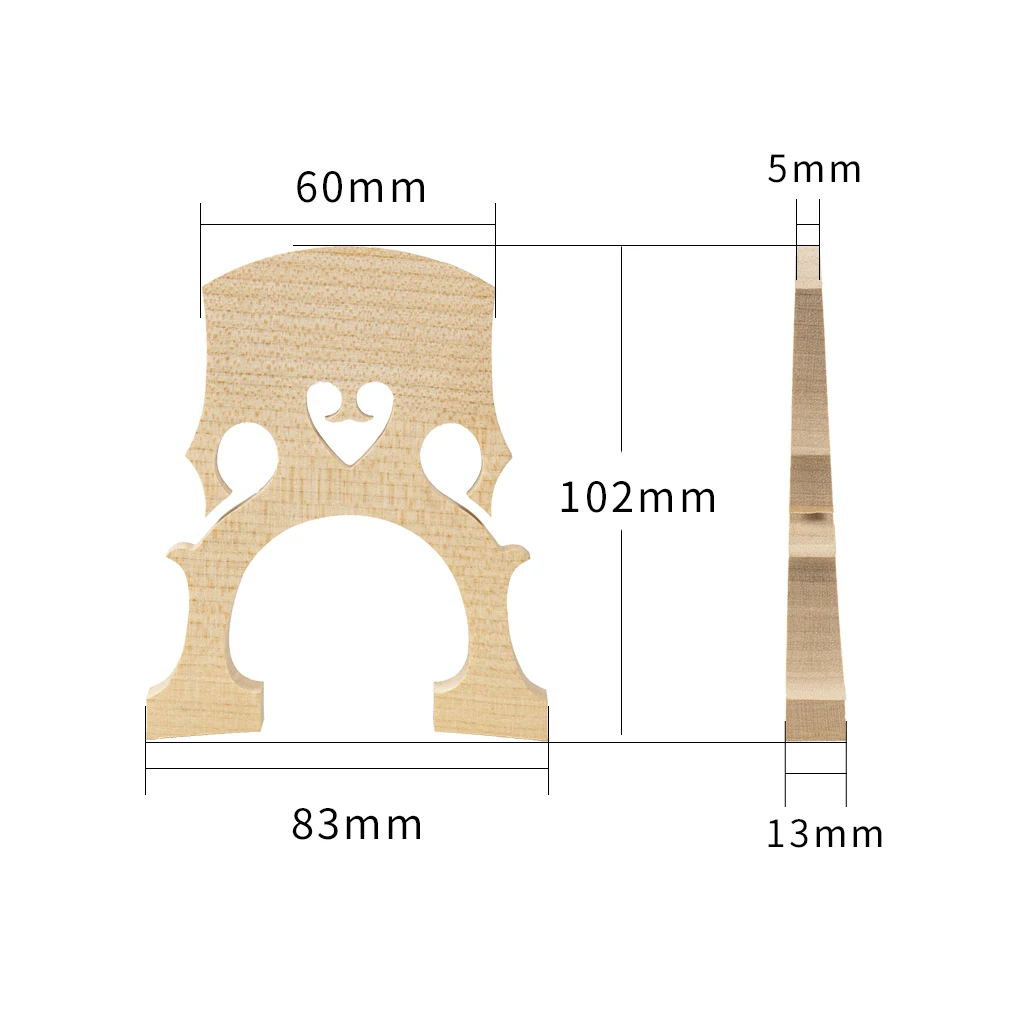 NAOMI 10pcs/1set 4/4 Cello Bridge Unfitted Selected Maple Wood Bridge Excellent Performance And Easy to Use