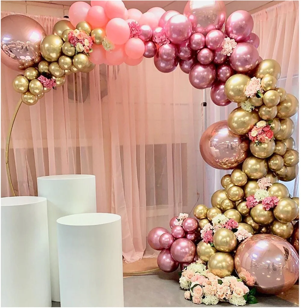 146pcs-Chrome-Gold-Rose-Pastel-Baby-Pink-Balloons-Garland-Arch-Kit-4D-Rose-Balloon-For-Birthday