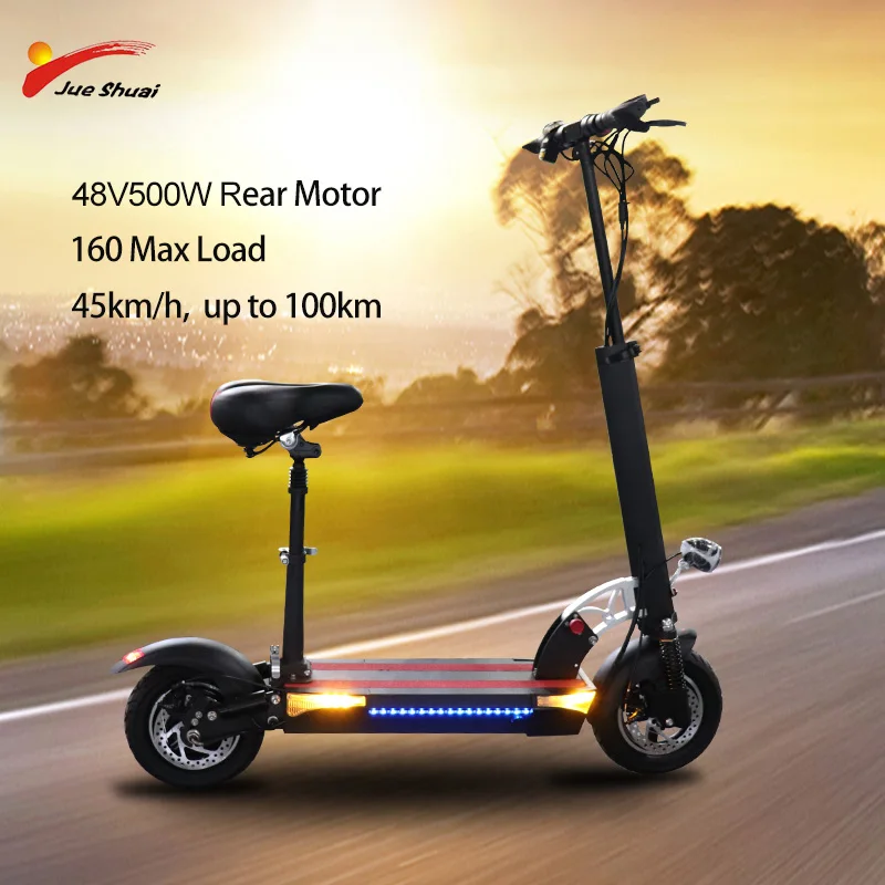  100KM Electric Scooter 48V26A 10'‘ Motor Wheel with Seat Adults Foldable Patinete Electric Skateboa