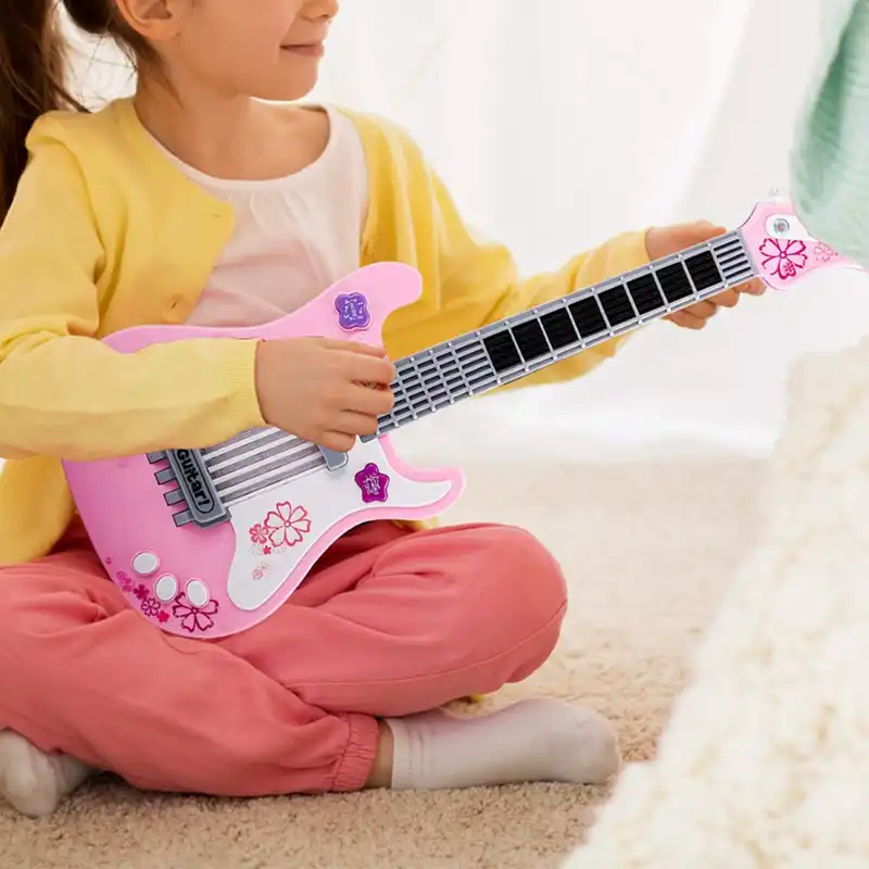 guitarra rosa para niña