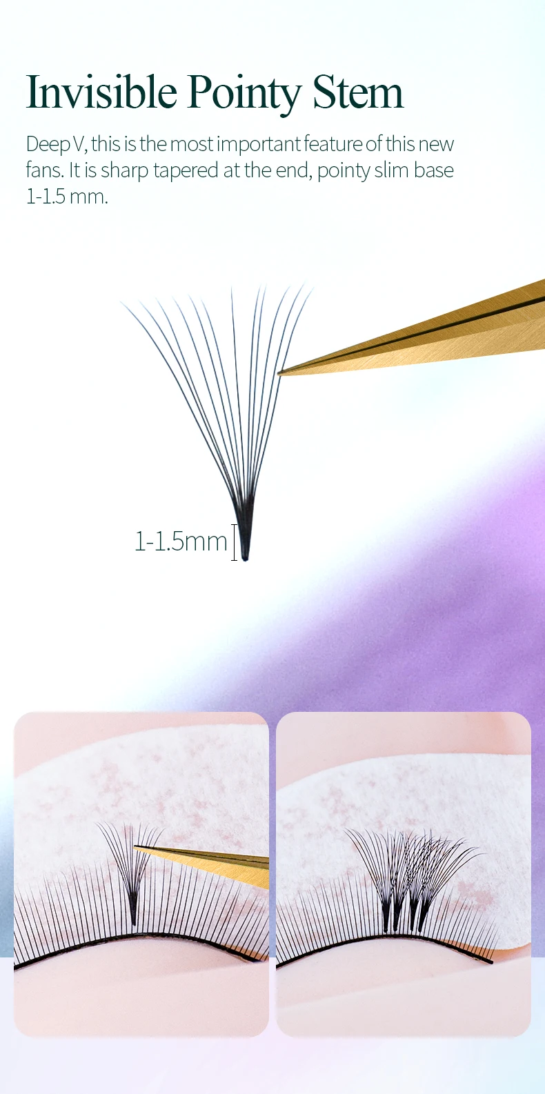 SONG LASHES Premade Volume Fans Mega Tray 360 Fans Sharp Thin Pointy Base Eyelash Extensions  Mega Tray 360Fans 6D 7D 8D 10D 12D