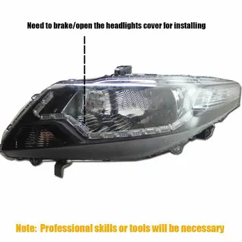 

White / Amber Daytime Running Light Headlight Dual-Color Super Bright Lamp Bulb 1 pair
