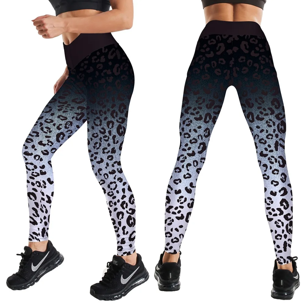 Push Up Elastic High Waist Printed Leggings Women Feather Letters Cross Waist Leggings For Weight Loss Tummy Control