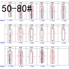 -60 Key-Blade Replacing Embryo Car-Key 65 -69 -51 -50 -54 -67 50-80 -57 -58 -71 -52 -62--53