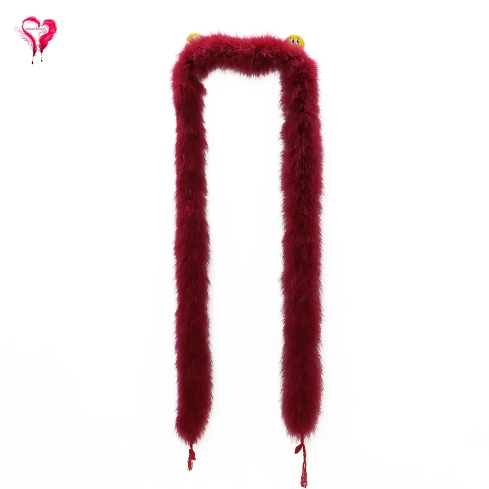 Marabou Boa Fluffy Turkey Feather 2m/pcs Dyed Red Boas for Wedding Clothing Shawl Carnival Festival Decoration Accessoried