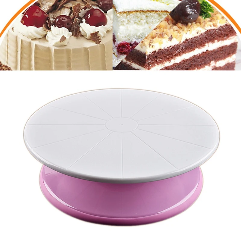  29Cm Plastic Cake Turntable Rotating Cake Decorating Anti-Skid Round Cake Stand Cake Rotary Table E