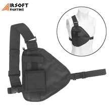 Tactical Chest Bag Radio Pouch Adjustable Walkie Talkie Shoulder Bag Hunting Shooting Military Strap Bag Front Pack