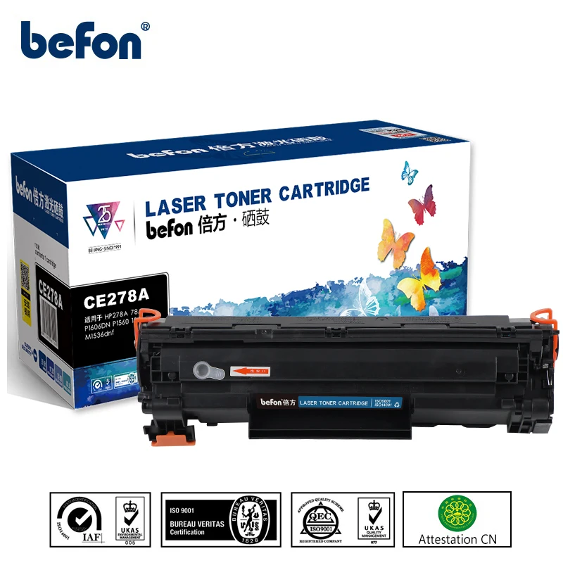 Befon Совместимость 278A тонер картридж для замены hp CE278A 78a P1506 P1560 MF4570DN P1566 P1606DN M1536DNF 4450D