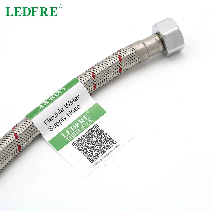 LEDFRE 1/2 дюйма 3/8 304 плетеный шланг из нержавеющей стали линия поставки крана