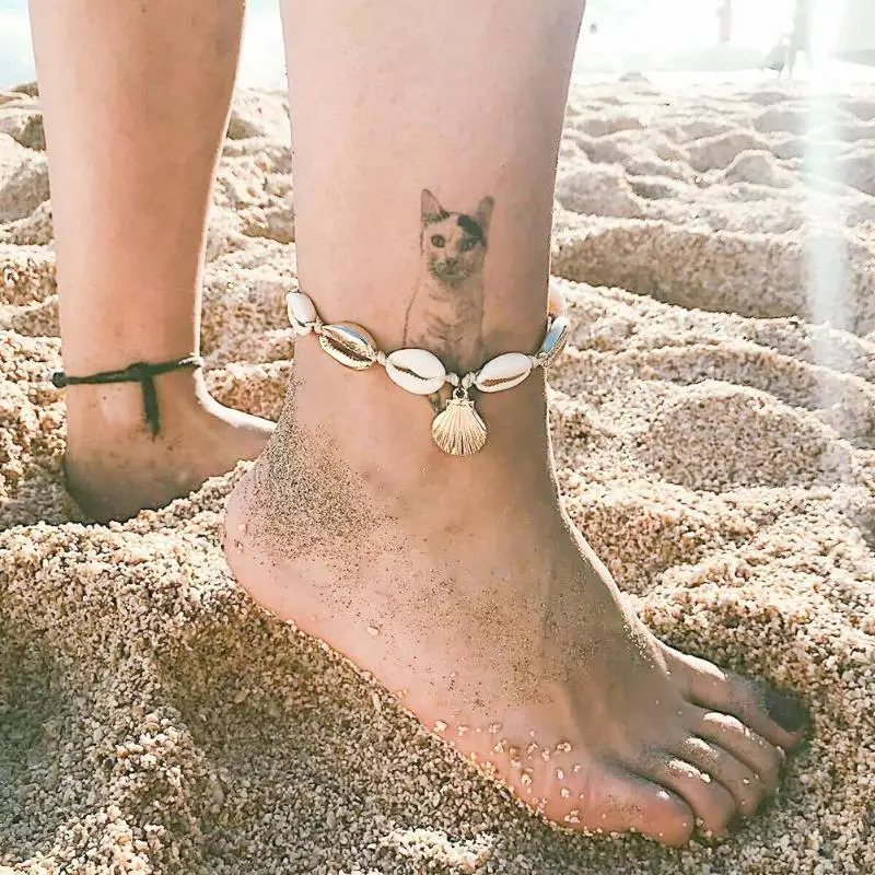 Boho Shell Кулон ножной браслет для женщин пляж пищевой цепи Ювелирные изделия Подарки