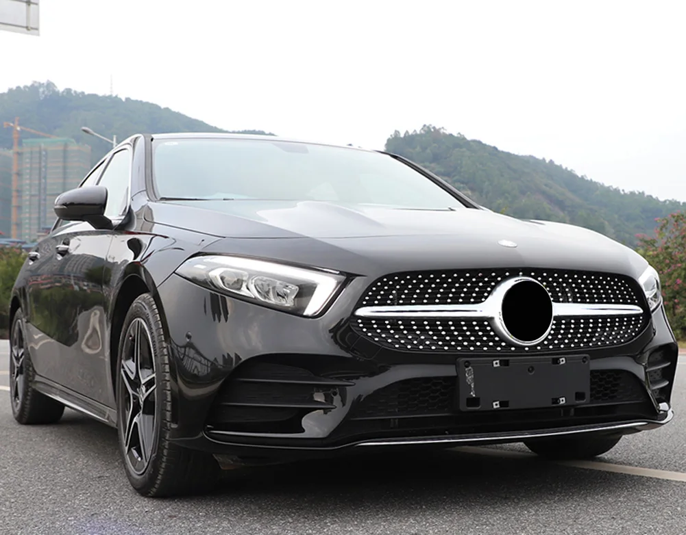 Новинка для Mercedes Benz A Class W177 A180 A200 нержавеющая сталь автомобиля воздухозаборник решетка украшения блесток звездное небо чистая отделка блёстки